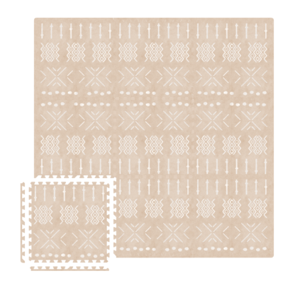 Beige Aztec Playmat 6x6 ft